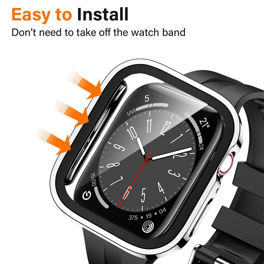 Glass+cover For Apple Watch ca - مراجعة Tablet Accessories For Girls وسعره