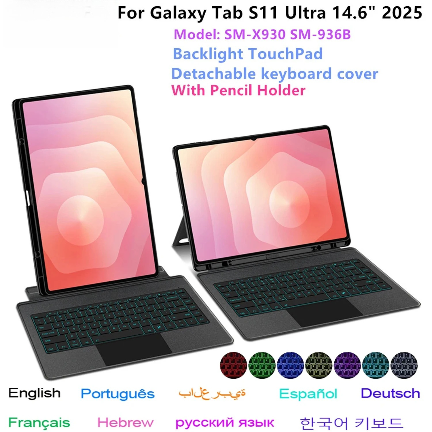 Backlight Magic Keyboard For S - مراجعة Tablet Accessories Samsung وسعره